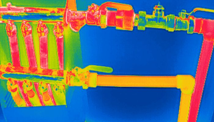 pipe detection with thermal imaging and easily found the leak